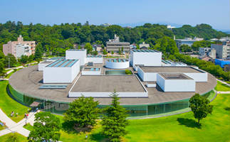 金沢21世紀美術館の航空写真